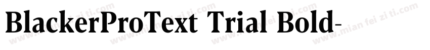 BlackerProText Trial Bold字体转换